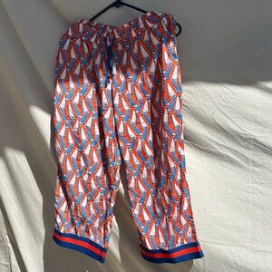 mark. Sailboat Capri Pants with Striped Cuff Detail